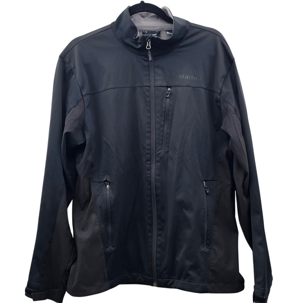 Marmot Softshell Mens Large Black Jacket Hiking Rain Camping Gorpcore Outdoors‎